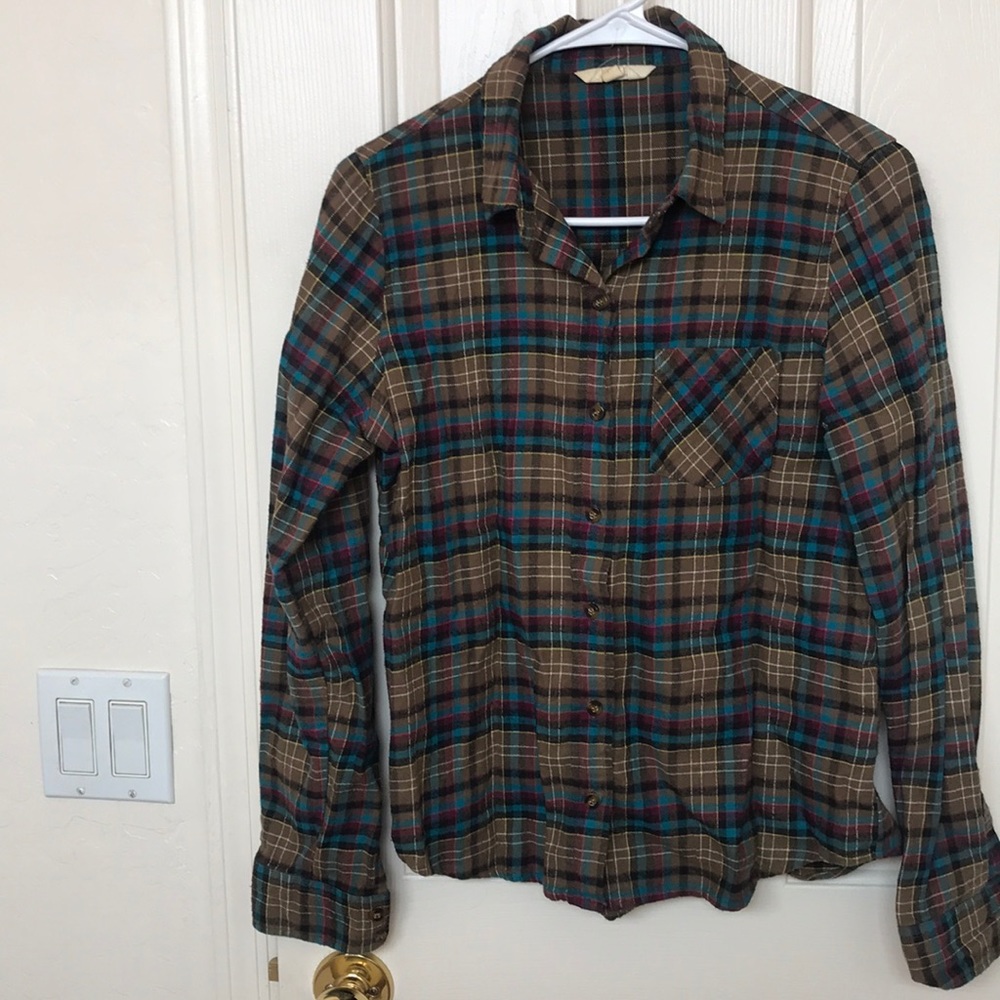 Long Sleeve Plaid Cotton Shirt